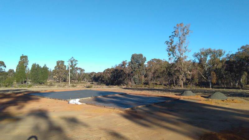 First half of main slab is poured...